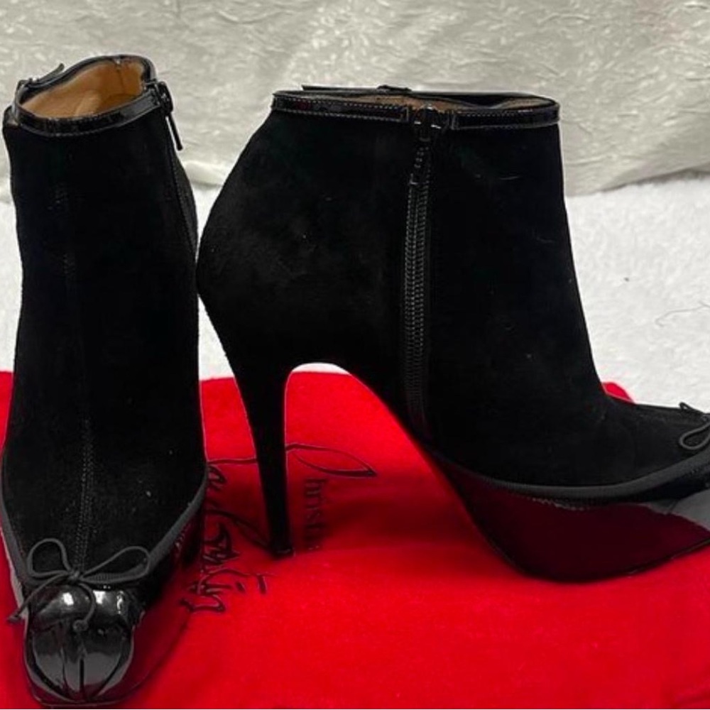 Elegant Black Christian Louboutin Ankle Boots